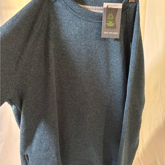 Van Heusen Teal Knit Sweater NWT‎ Size Medium - Picture 2 of 6